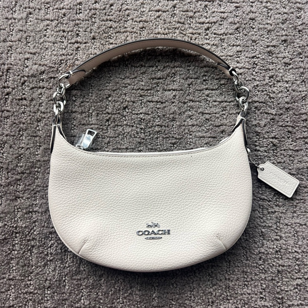 Coach White Leather Shoulder Bag